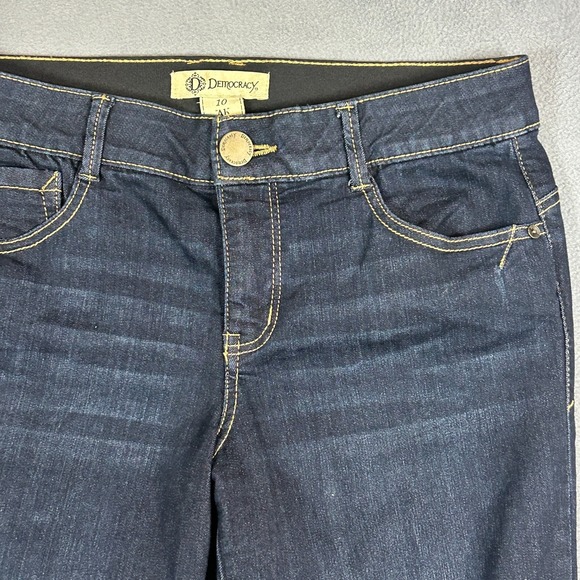 Democracy Jeans Womens Size 10 Blue "ab technology" Dark Wash Stretch Denim - Picture 3 of 13